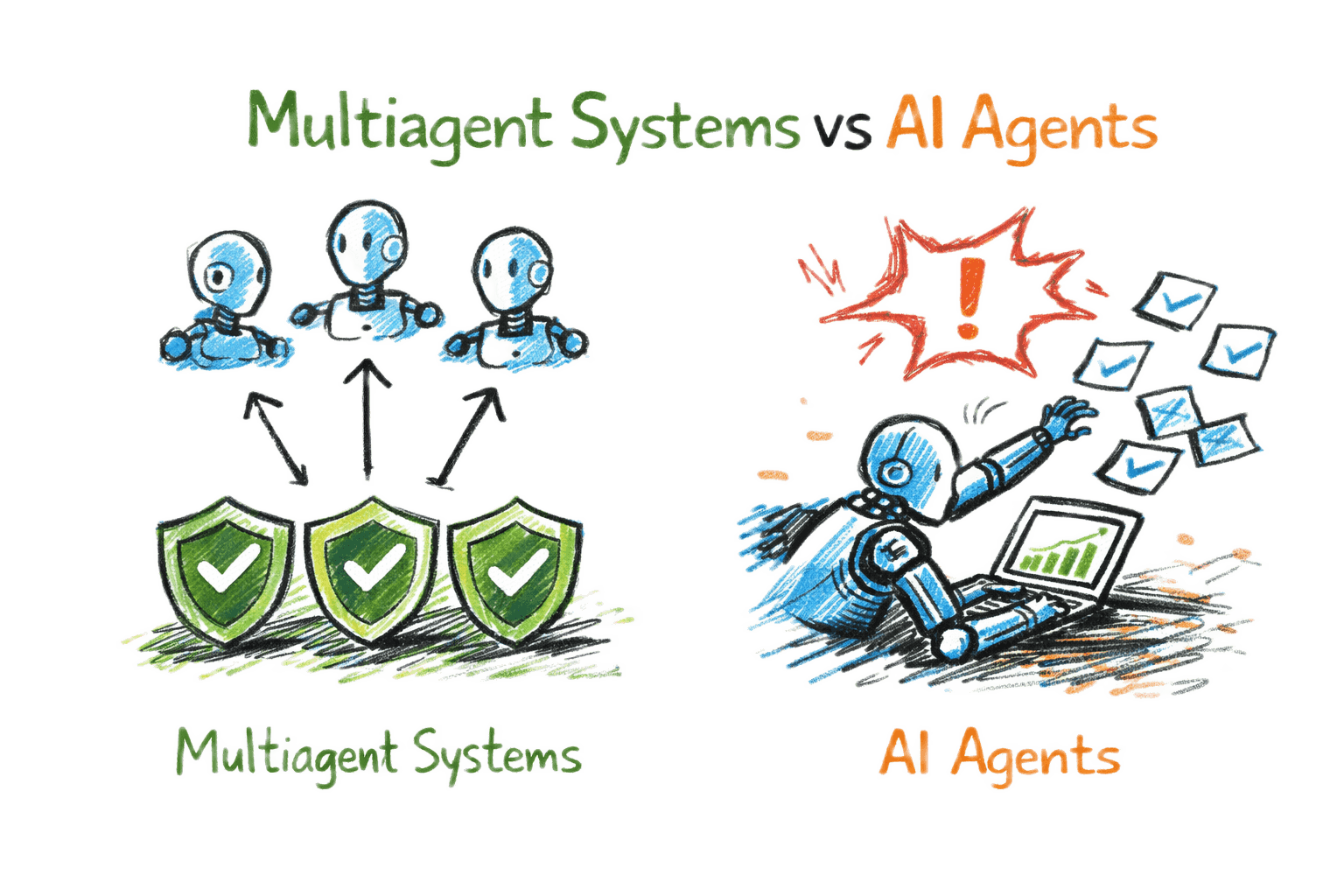 Multiagent Systems vs AI Agents