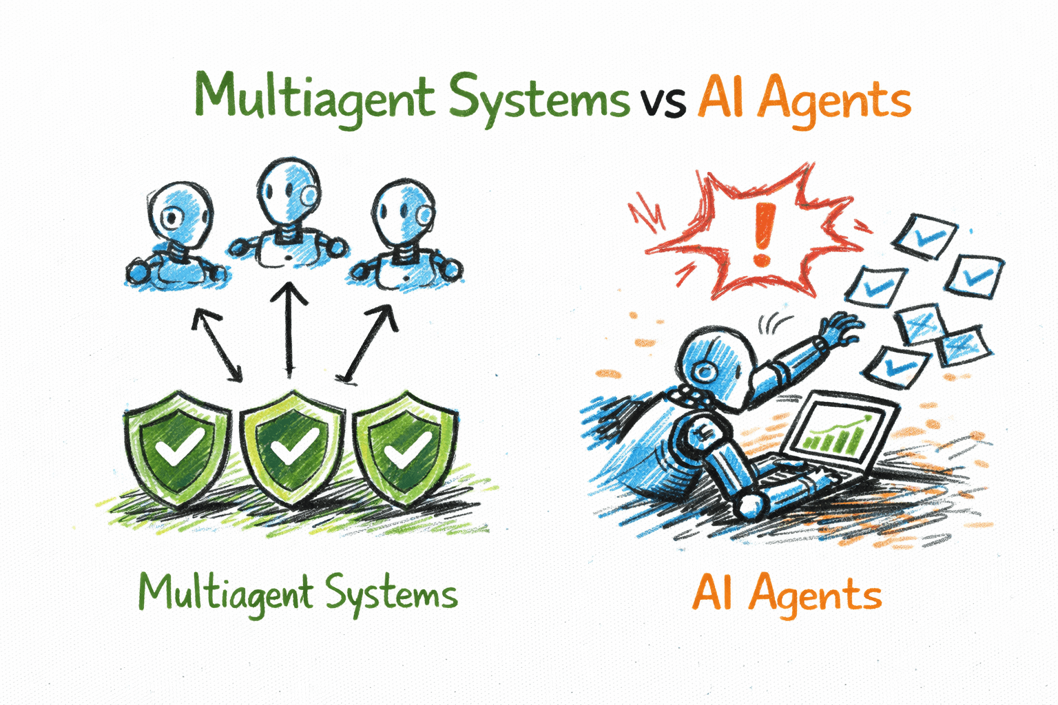 Multiagent Systems vs AI Agents